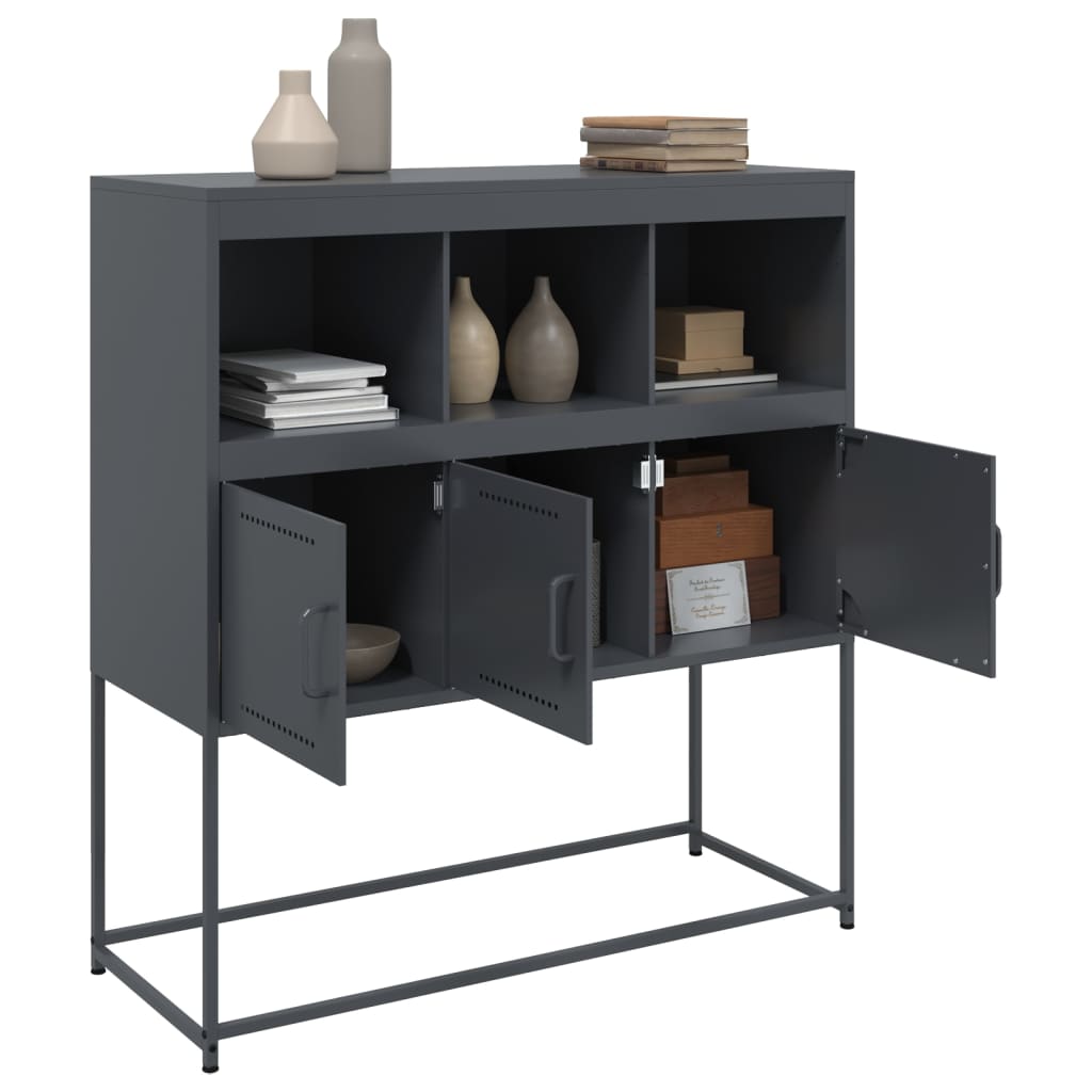 vidaXL Szafka, antracytowa, 100,5x39x107 cm, stal