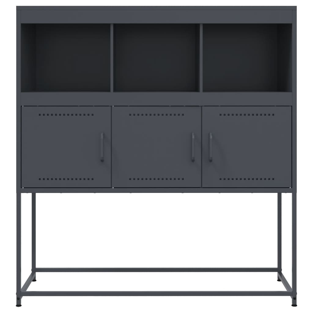 vidaXL Szafka, antracytowa, 100,5x39x107 cm, stal