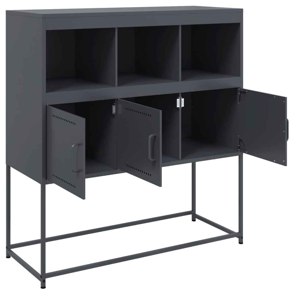 vidaXL Szafka, antracytowa, 100,5x39x107 cm, stal