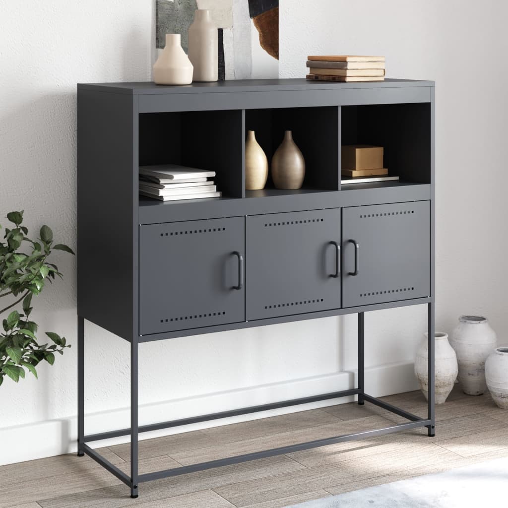 vidaXL Szafka, antracytowa, 100,5x39x107 cm, stal