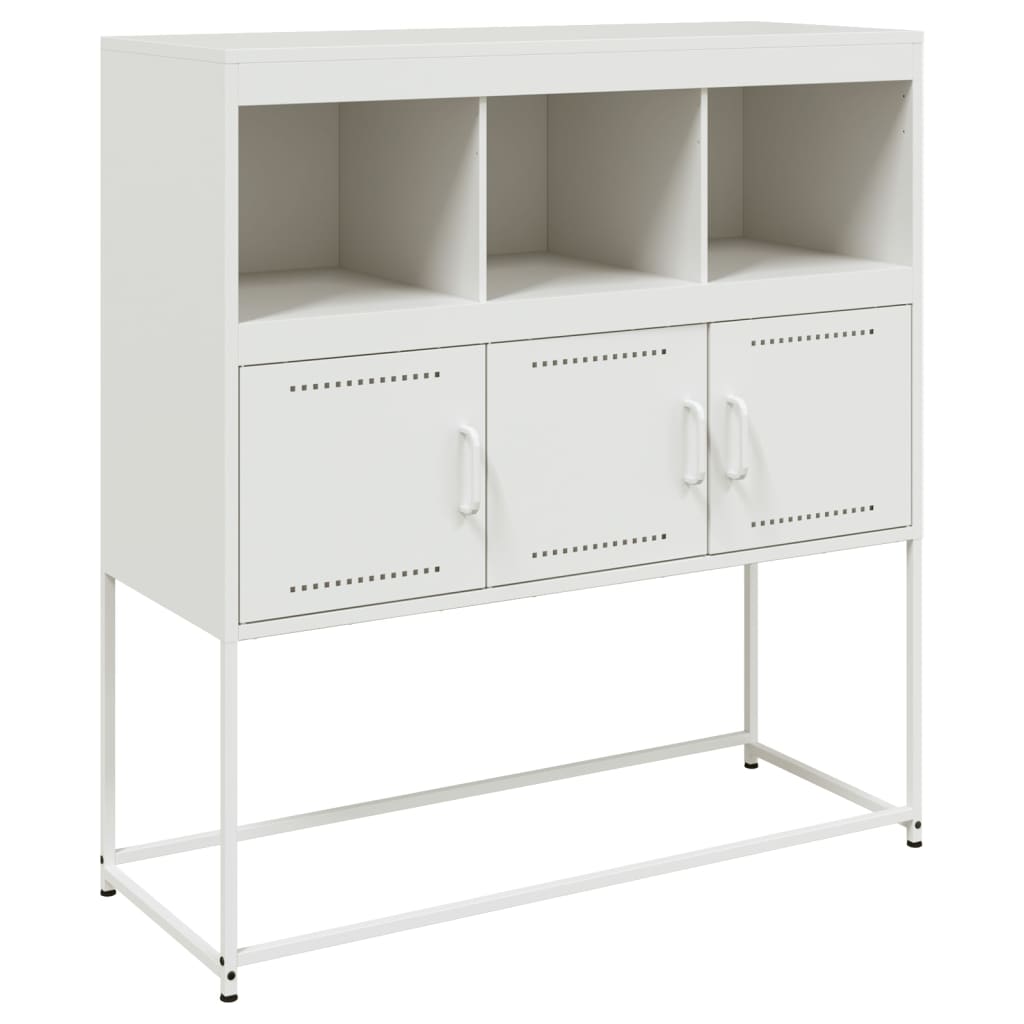 vidaXL Szafka, biała, 100,5x39x107 cm, stal