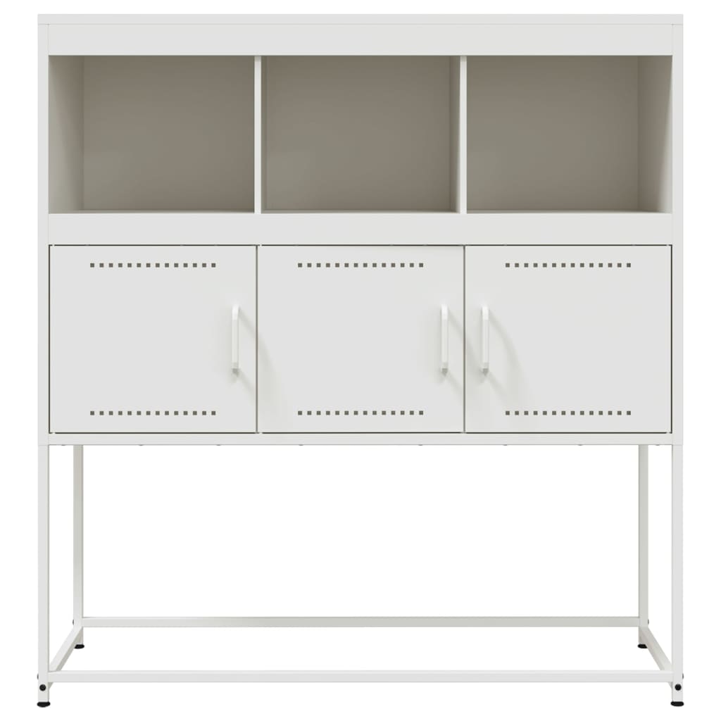 vidaXL Szafka, biała, 100,5x39x107 cm, stal