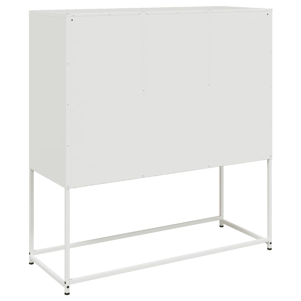 vidaXL Szafka, biała, 100,5x39x107 cm, stal