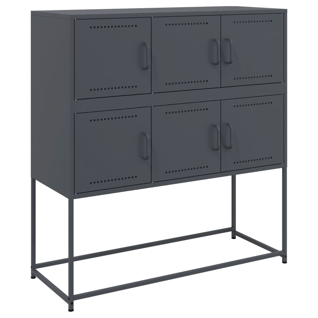 vidaXL Szafka, antracytowa, 100,5x39x107 cm, stal