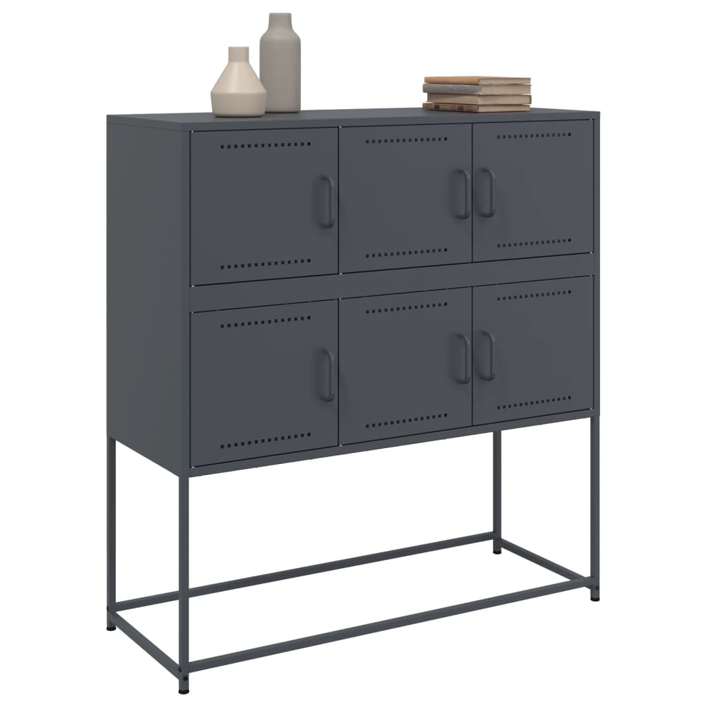 vidaXL Szafka, antracytowa, 100,5x39x107 cm, stal