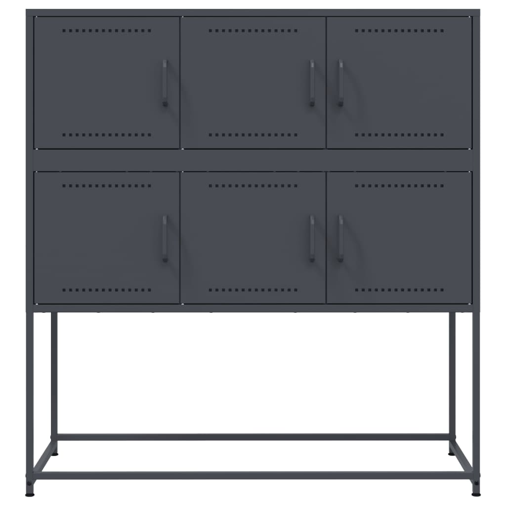 vidaXL Szafka, antracytowa, 100,5x39x107 cm, stal