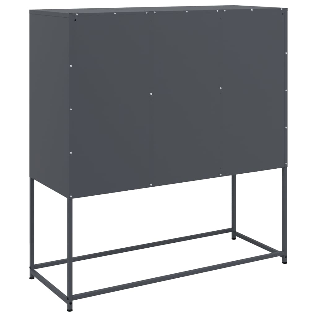 vidaXL Szafka, antracytowa, 100,5x39x107 cm, stal