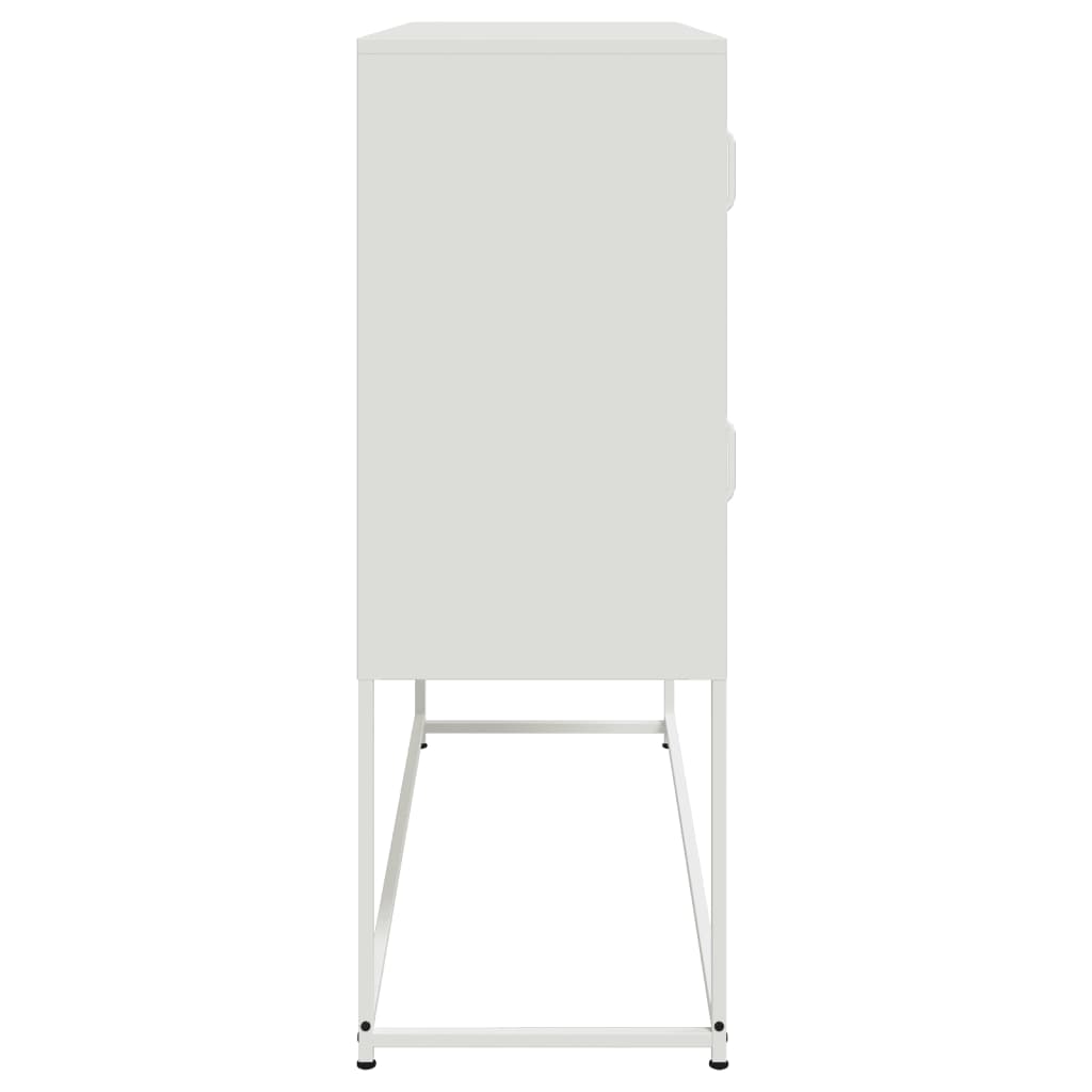 vidaXL Szafka, biała, 100,5x39x107 cm, stal