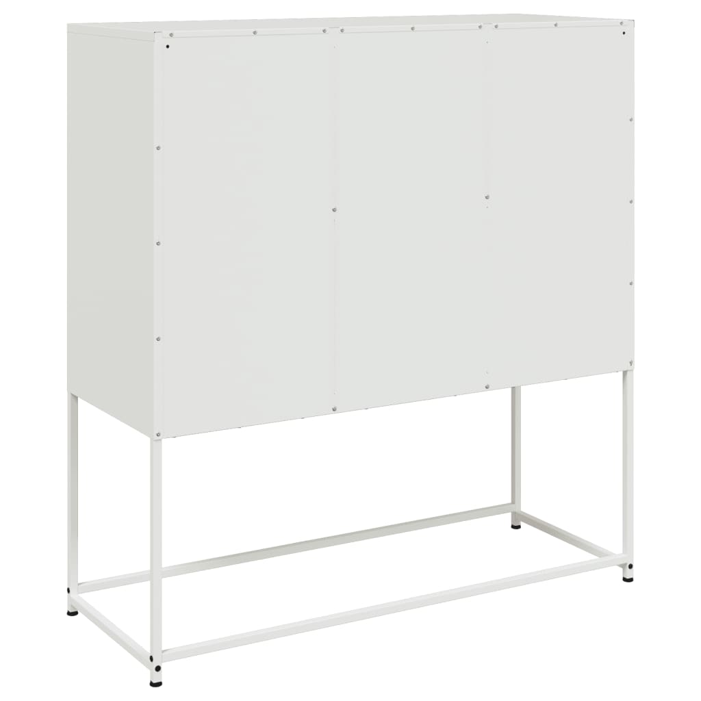 vidaXL Szafka, biała, 100,5x39x107 cm, stal