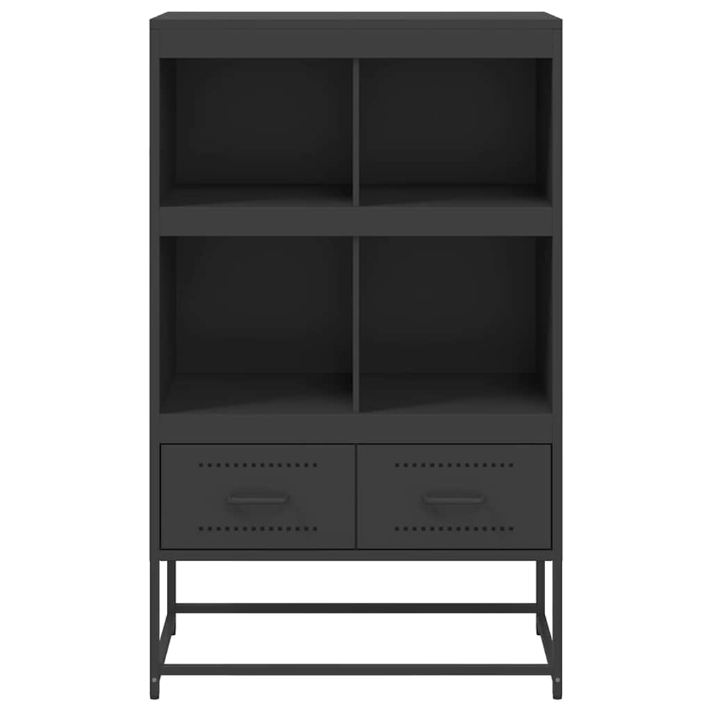 vidaXL Szafka, czarna, 68x39x111,5 cm, stal