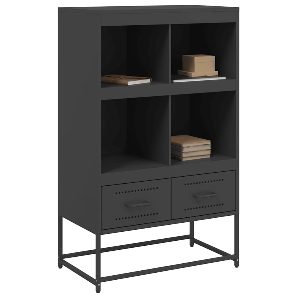 vidaXL Szafka, czarna, 68x39x111,5 cm, stal