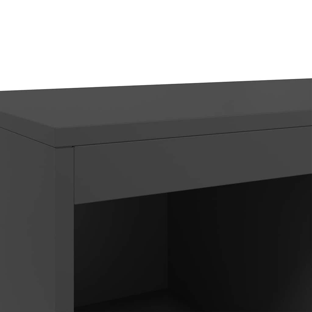 vidaXL Szafka, czarna, 68x39x111,5 cm, stal