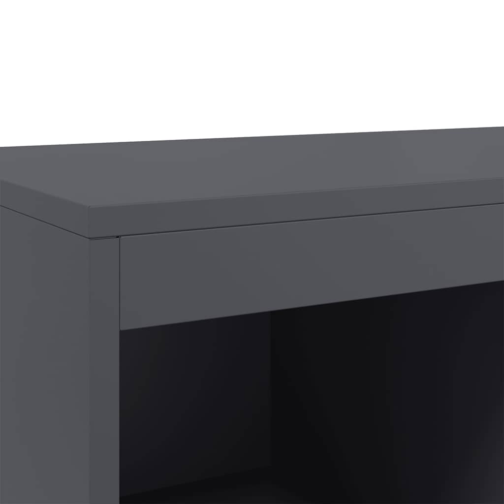 vidaXL Szafka, antracytowa, 68x39x111,5 cm, stalowa