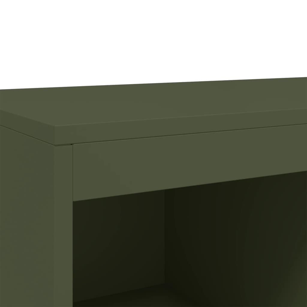 vidaXL Szafka, oliwkowa, 68x39x111,5 cm, stalowa