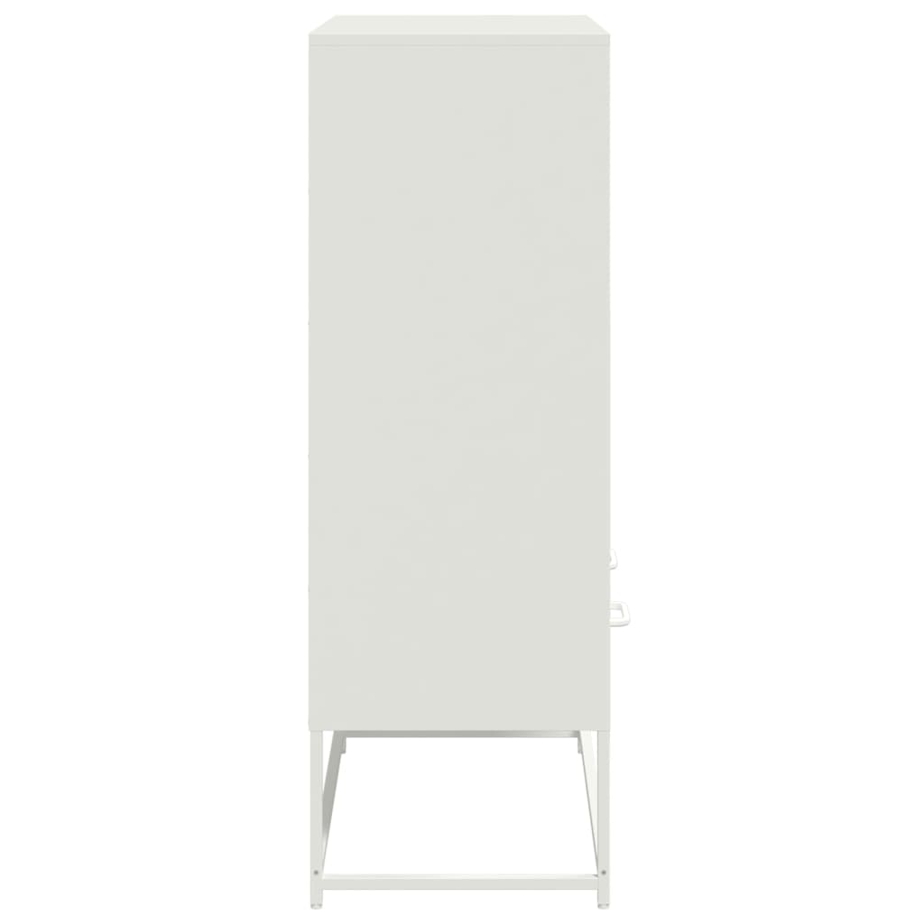 vidaXL Szafka, biała, 68x39x111,5 cm, stalowa