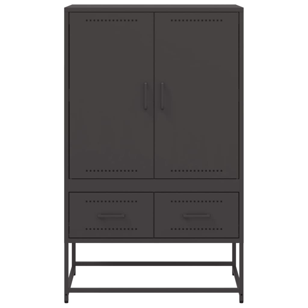 vidaXL Szafka, czarna, 68x39x111,5 cm, stal