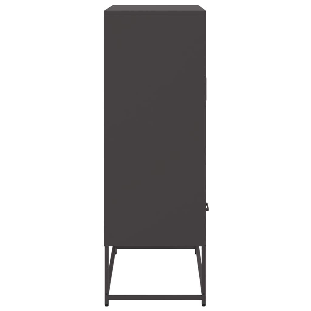 vidaXL Szafka, czarna, 68x39x111,5 cm, stal