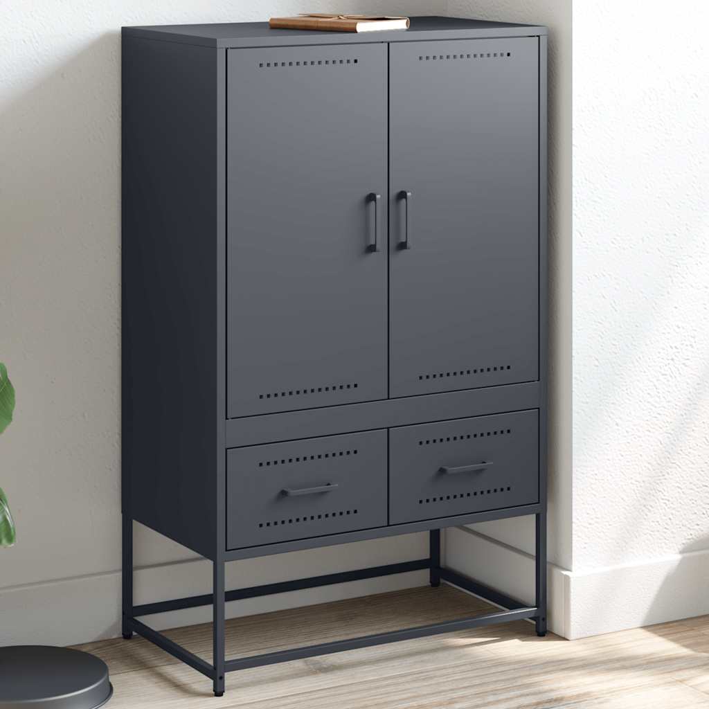 vidaXL Szafka, antracytowa, 68x39x111,5 cm, stalowa
