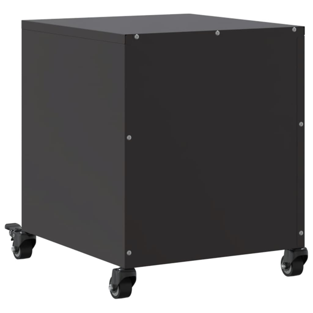 vidaXL Szafki nocne, 2 szt., czarne, 36x39x43,5 cm, stal