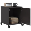 vidaXL Szafki nocne, 2 szt., czarne, 36x39x43,5 cm, stal