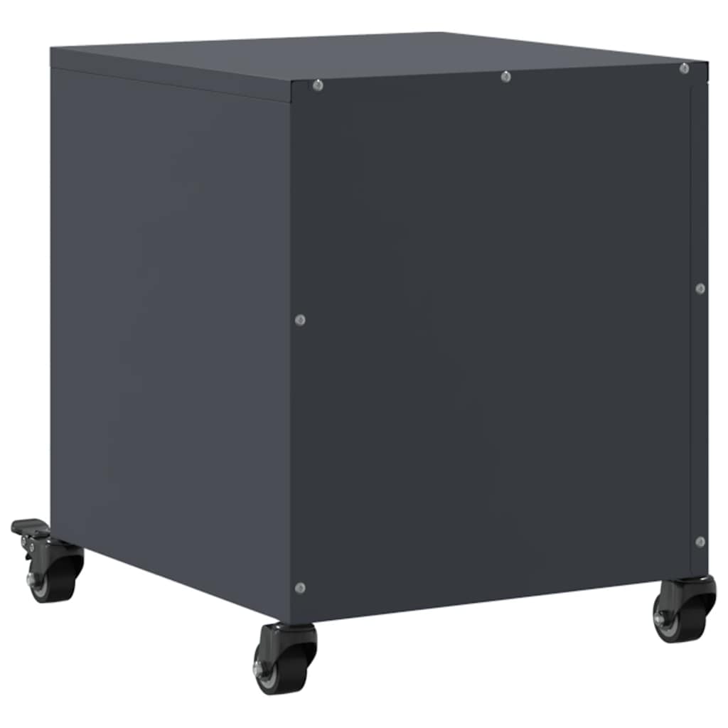 vidaXL Szafka nocna, antracytowa, 36x39x43,5 cm, stal