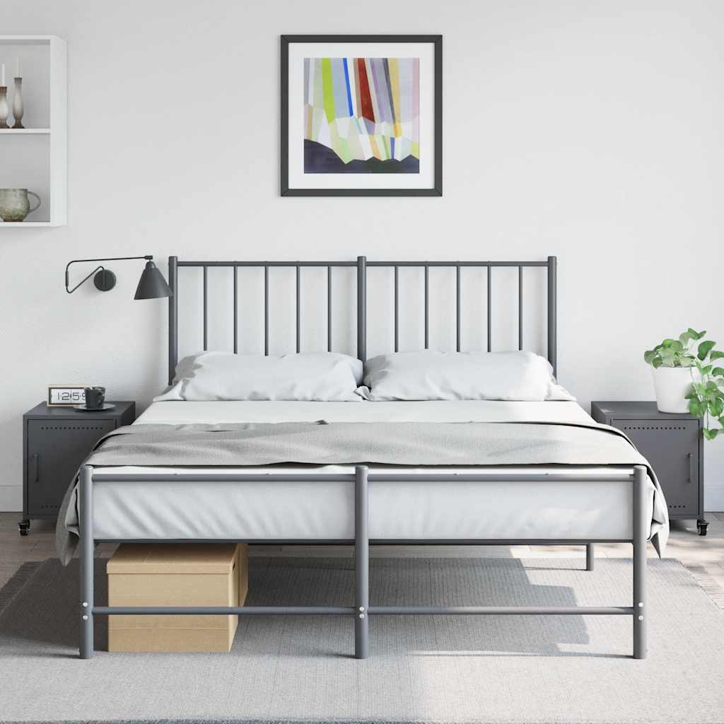 vidaXL Szafki nocne, 2 szt., antracytowe, 36x39x43,5 cm, stal