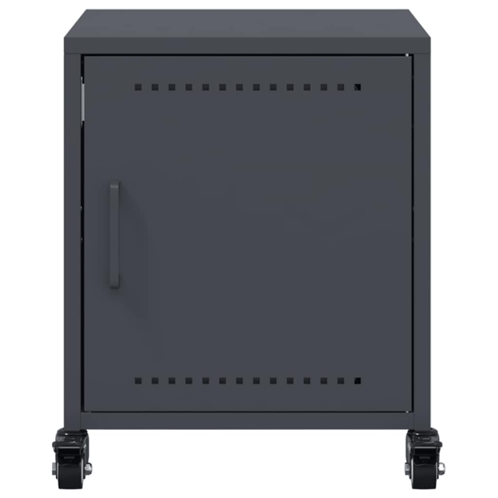 vidaXL Szafki nocne, 2 szt., antracytowe, 36x39x43,5 cm, stal