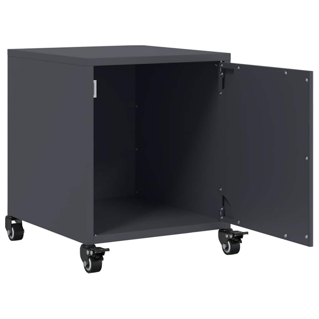 vidaXL Szafki nocne, 2 szt., antracytowe, 36x39x43,5 cm, stal