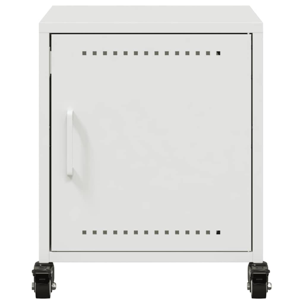 vidaXL Szafki nocne, 2 szt., białe, 36x39x43,5 cm, stal