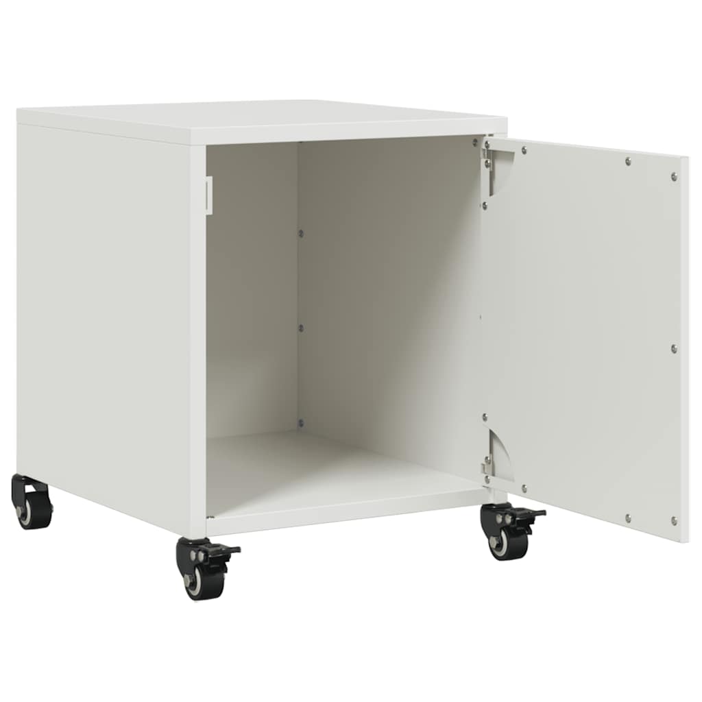 vidaXL Szafki nocne, 2 szt., białe, 36x39x43,5 cm, stal