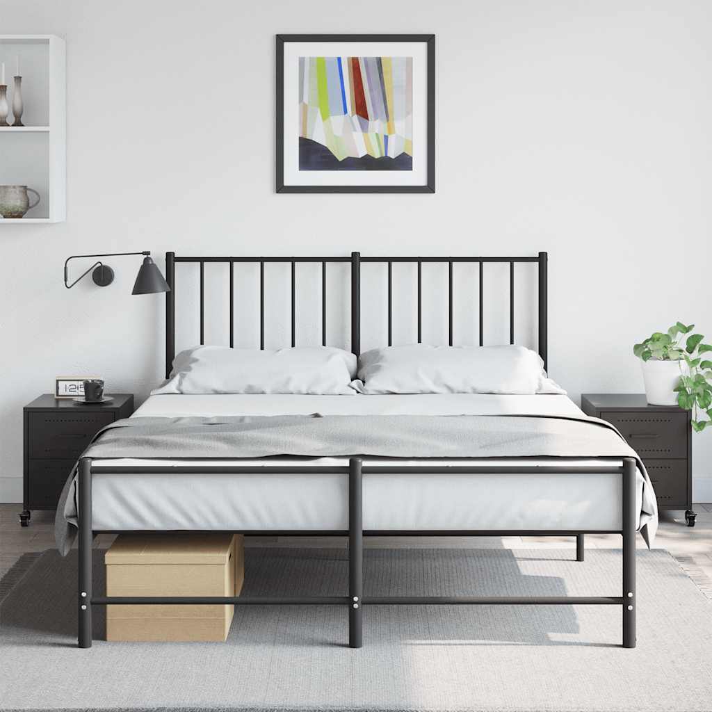 vidaXL Szafki nocne, 2 szt., czarne, 36x39x43,5 cm, stal