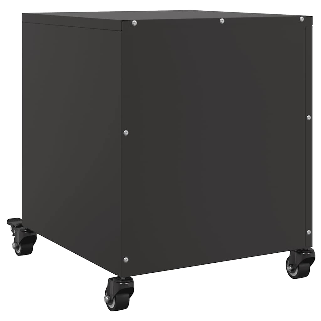 vidaXL Szafki nocne, 2 szt., czarne, 36x39x43,5 cm, stal