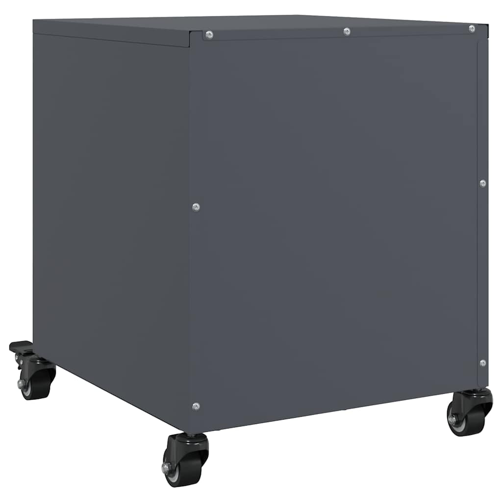 vidaXL Szafka nocna, antracytowa, 36x39x43,5 cm, stal