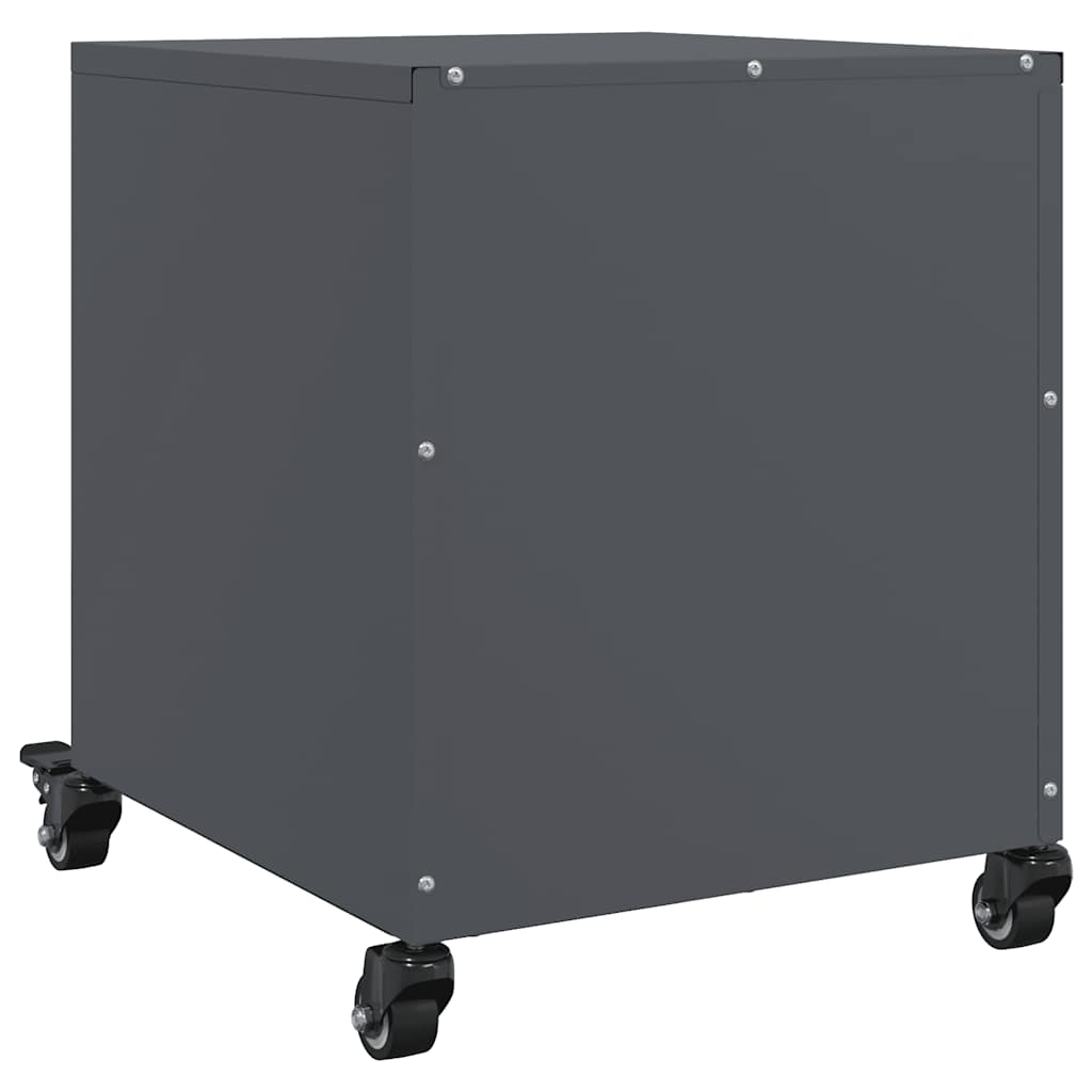 vidaXL Szafki nocne, 2 szt., antracytowe, 36x39x43,5 cm, stal