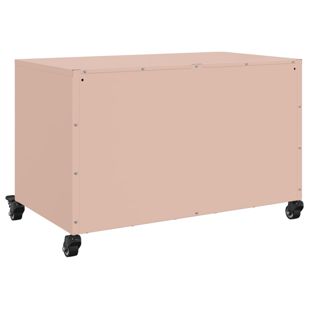 vidaXL Szafka RTV, różowa, 68x39x43,5 cm, stal