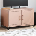 vidaXL Szafka RTV, różowa, 68x39x43,5 cm, stal