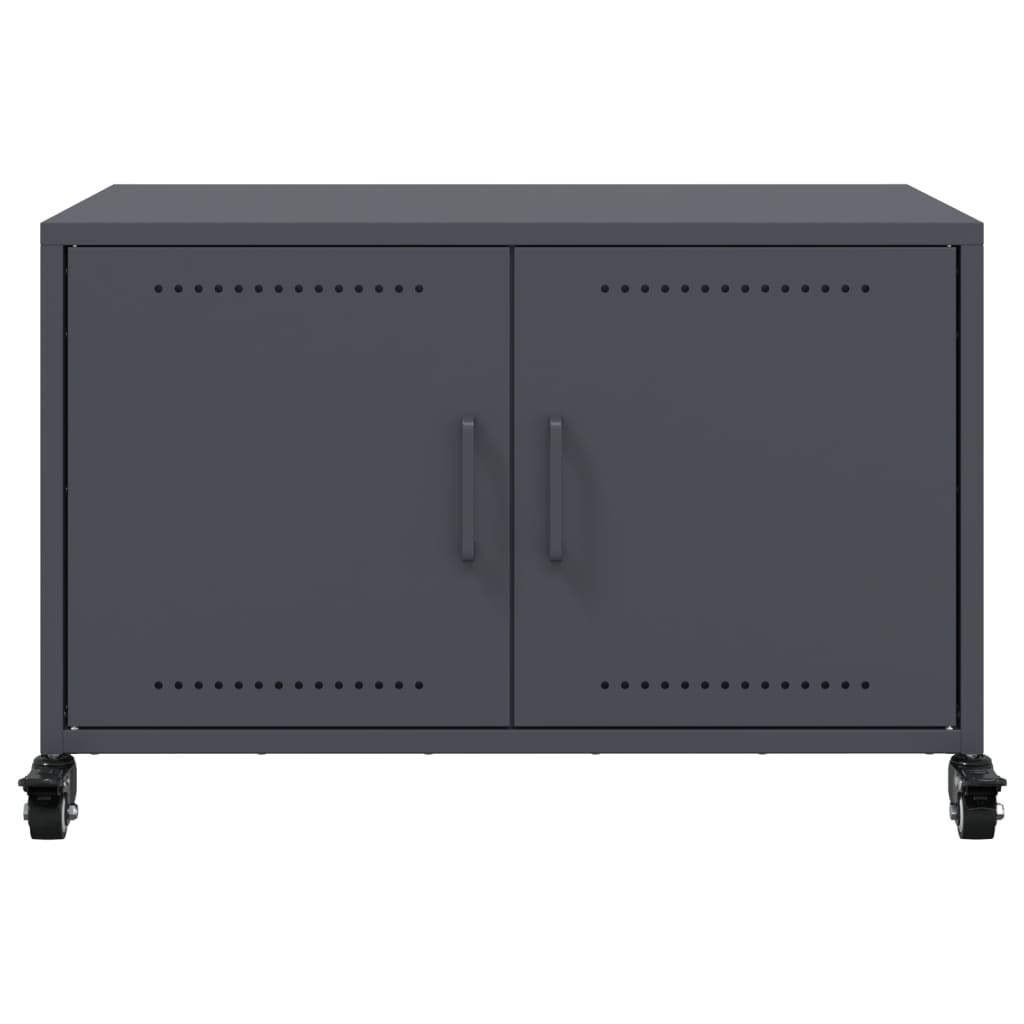 vidaXL Szafka RTV, antracytowa, 68x39x43,5 cm, stal