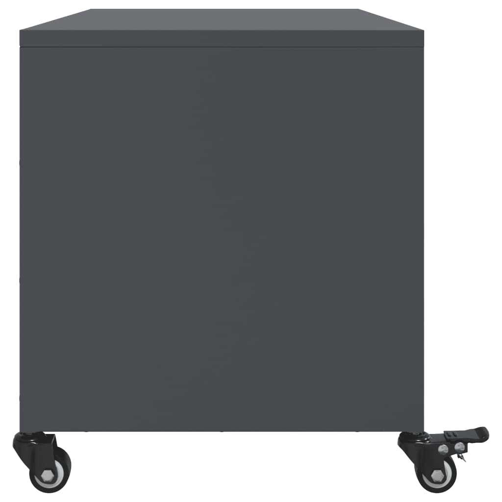vidaXL Szafka RTV, antracytowa, 68x39x43,5 cm, stal