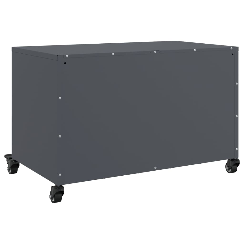 vidaXL Szafka RTV, antracytowa, 68x39x43,5 cm, stal