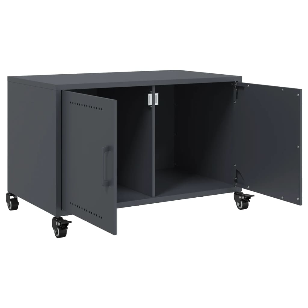 vidaXL Szafka RTV, antracytowa, 68x39x43,5 cm, stal