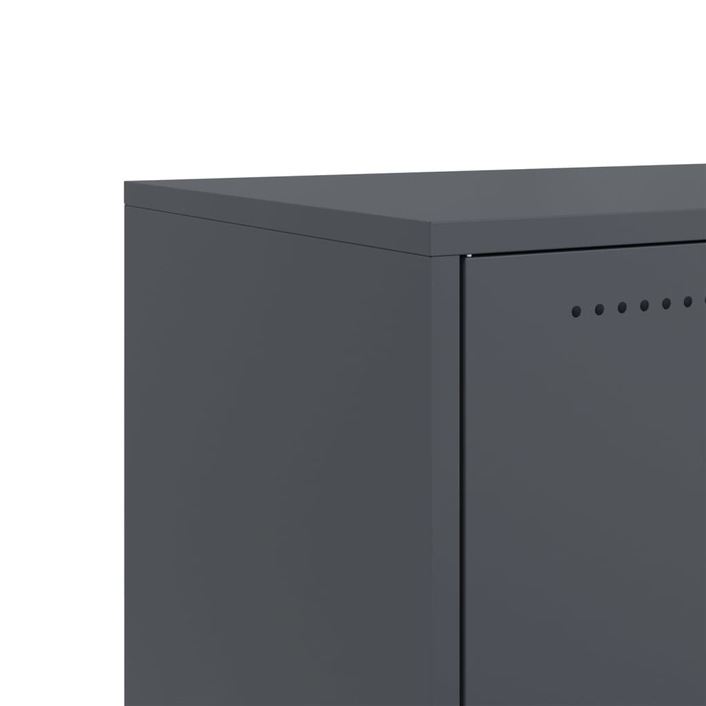 vidaXL Szafka RTV, antracytowa, 68x39x43,5 cm, stal