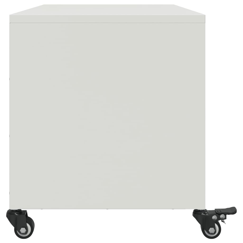 vidaXL Szafka RTV, biała, 68x39x43,5 cm, stal