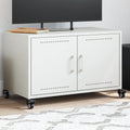 vidaXL Szafka RTV, biała, 68x39x43,5 cm, stal