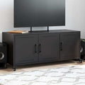 vidaXL Szafka RTV, czarna, 100,5x39x43,5 cm, stal
