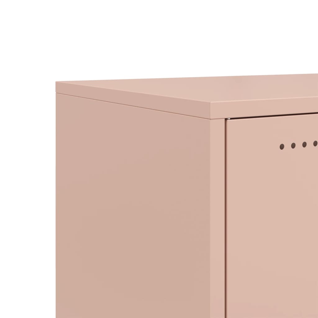 vidaXL Szafka RTV, różowa, 100,5x39x43,5 cm, stal