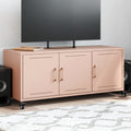 vidaXL Szafka RTV, różowa, 100,5x39x43,5 cm, stal