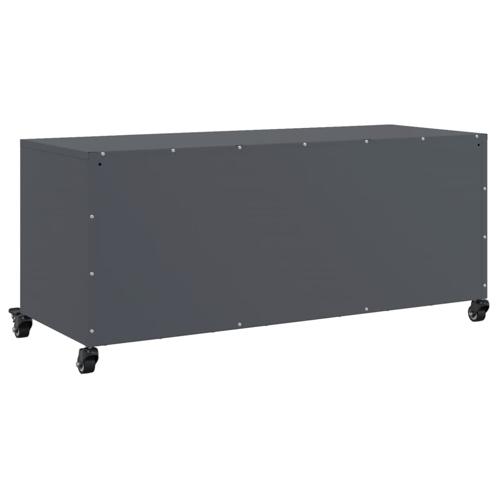 vidaXL Szafka RTV, antracytowa, 100,5x39x43,5 cm, stal