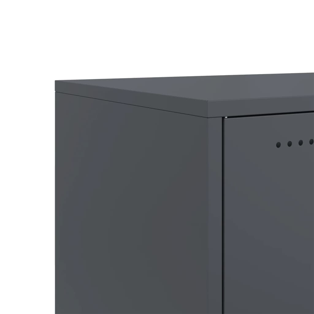 vidaXL Szafka RTV, antracytowa, 100,5x39x43,5 cm, stal
