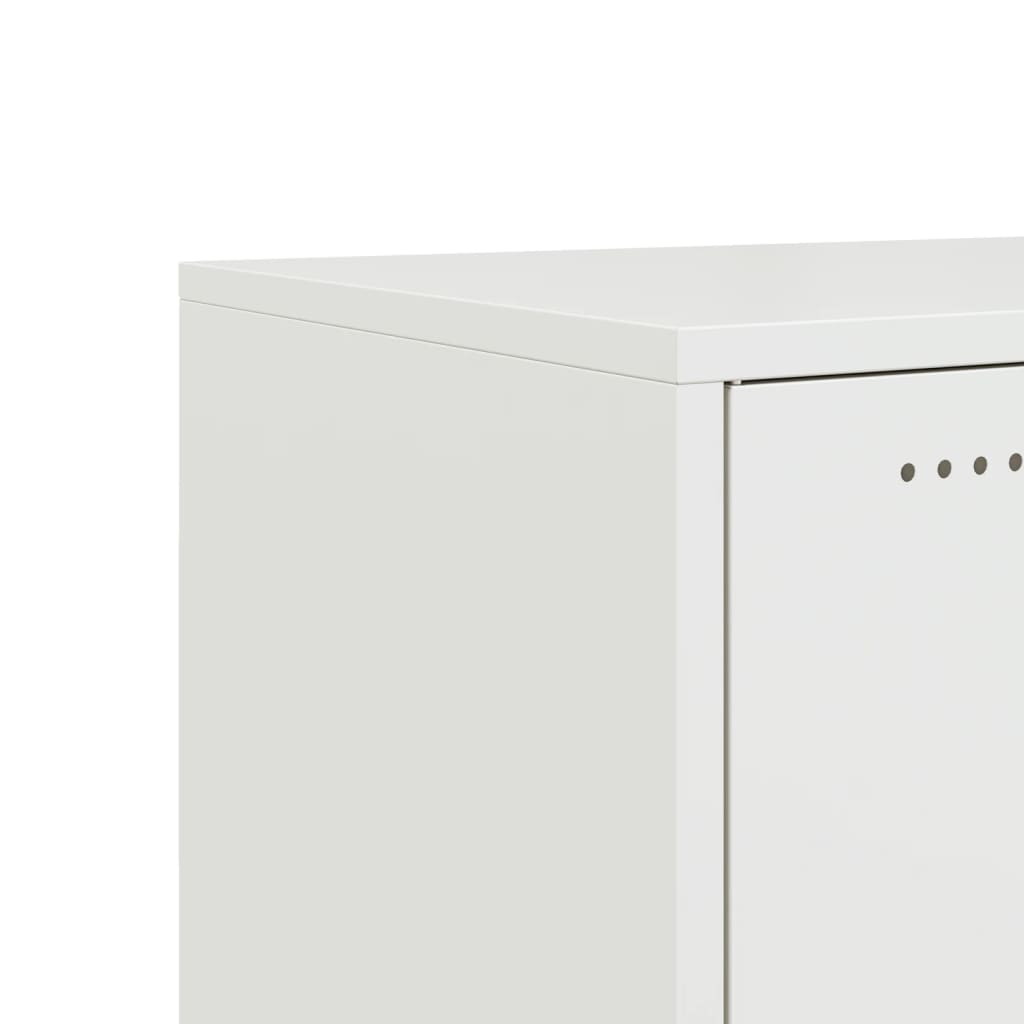 vidaXL Szafka RTV, biała, 100,5x39x43,5 cm, stal