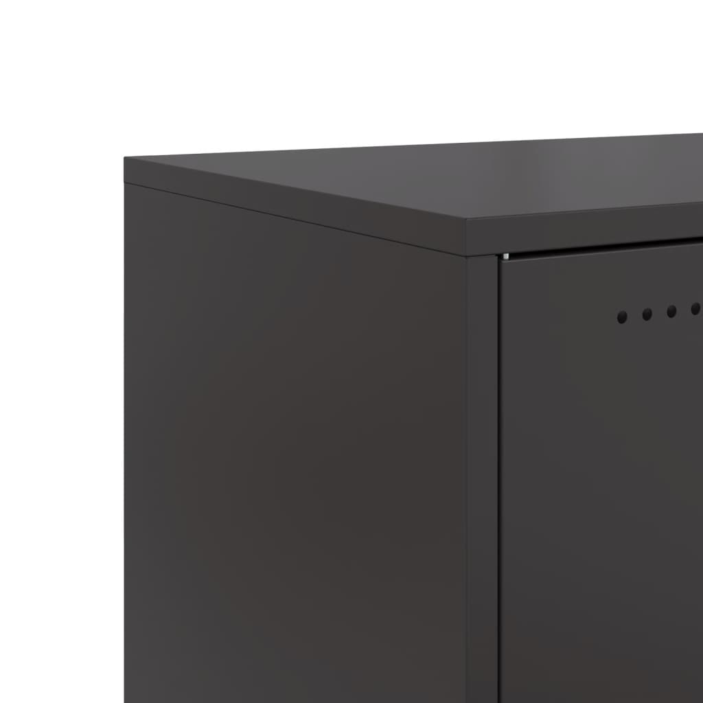 vidaXL Szafka, czarna, 68x39x72 cm, stal
